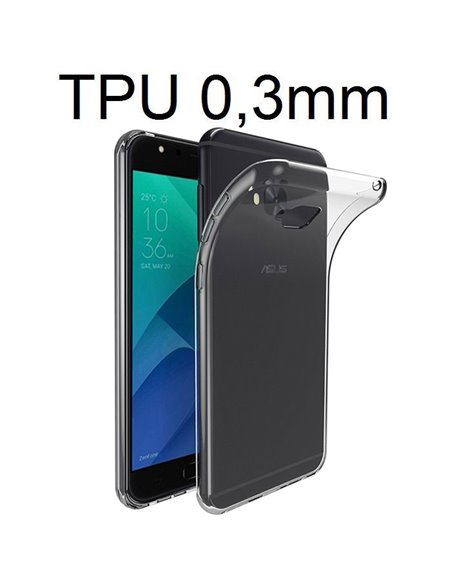 CUSTODIA per ASUS ZENFONE 4 SELFIE PRO (ZD552KL) - 5.5' POLLICI IN GEL TPU SILICONE ULTRA SLIM 0,3mm TRASPARENTE