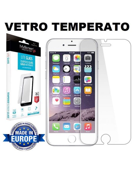 PELLICOLA per APPLE IPHONE 6 PLUS, IPHONE 6S PLUS - PROTEGGI DISPLAY IN VETRO TEMPERATO 9H 0,33mm MYSCREEN