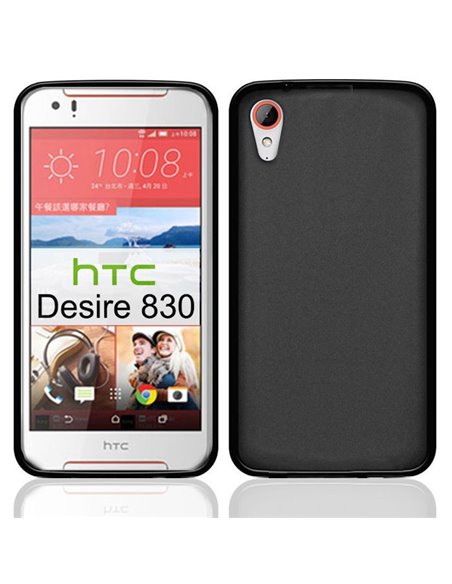 CUSTODIA per HTC DESIRE 830 DUAL SIM IN GEL TPU SILICONE COLORE NERO