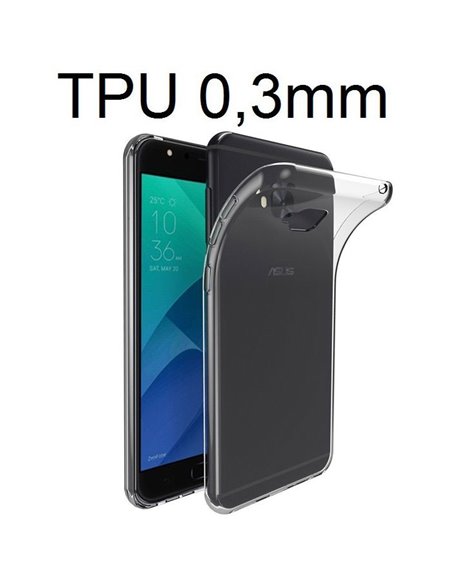 CUSTODIA per ASUS ZENFONE 4 SELFIE, ZD553KL, ZB553KL (5.5') IN GEL TPU SILICONE ULTRA SLIM 0,3mm TRASPARENTE