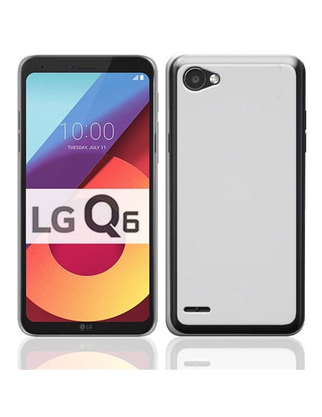 CUSTODIA per LG Q6, Q6 PLUS, Q6a IN GEL TPU SILICONE COLORE BIANCO TRASPARENTE