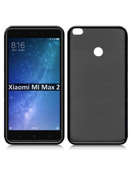 CUSTODIA per XIAOMI MI MAX 2 IN GEL TPU SILICONE COLORE NERO