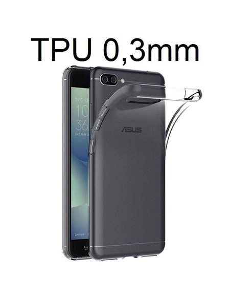 CUSTODIA per ASUS ZENFONE 4 MAX (ZC554KL), 5.5' POLLICI IN GEL TPU SILICONE ULTRA SLIM 0,3mm TRASPARENTE