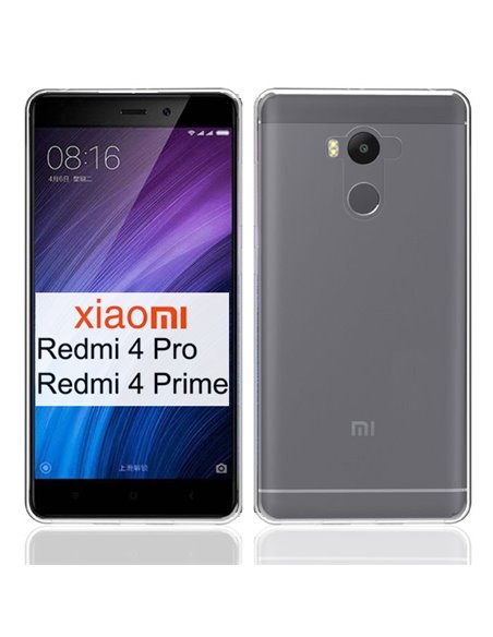 CUSTODIA per XIAOMI REDMI 4, REDMI 4 PRIME, REDMI 4 PRO IN GEL TPU SILICONE TRASPARENTE