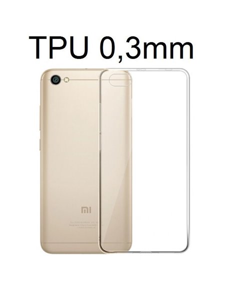 CUSTODIA per XIAOMI REDMI NOTE 5A (5.5' POLLICI) IN GEL TPU SILICONE ULTRA SLIM 0,3mm TRASPARENTE