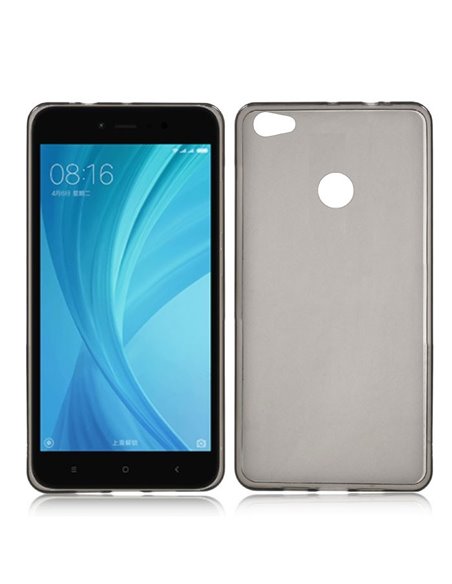 CUSTODIA per XIAOMI REDMI NOTE 5A PRIME, REDMI NOTE 5A IN GEL TPU SILICONE COLORE NERO TRASPARENTE