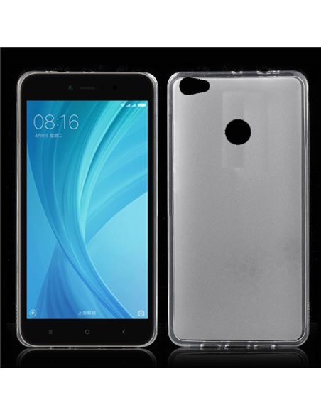 CUSTODIA per XIAOMI REDMI NOTE 5A PRIME, REDMI NOTE 5A IN GEL TPU SILICONE COLORE BIANCO TRASPARENTE