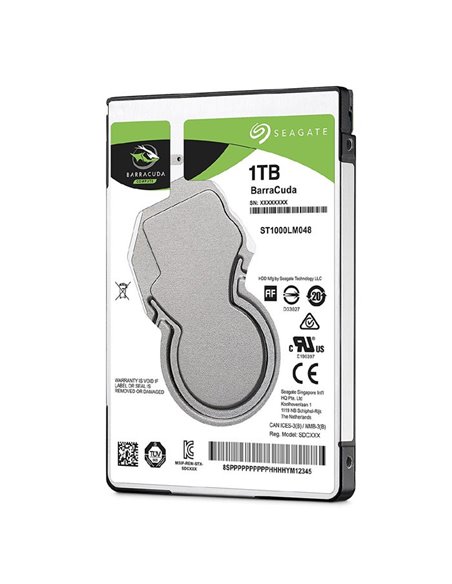 HARD DISK INTERNO PER PC 2.5' - 1TB ATA III DA 6GBIT/S CON VELOCITA' DI ROTAZIONE 5400rpm ST1000LM048 BARRACUDA SEAGATE