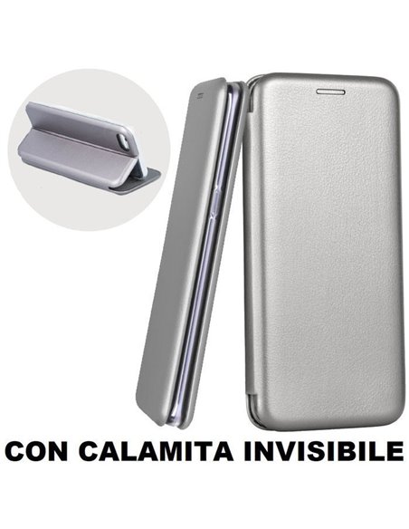 CUSTODIA per APPLE IPHONE 6, IPHONE 6S - FLIP ORIZZONTALE SIMILPELLE CON CHIUSURA MAGNETICA INVISIBILE E INTERNO IN TPU GRIGIO