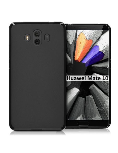 CUSTODIA per HUAWEI MATE 10 IN GEL TPU SILICONE COLORE NERO