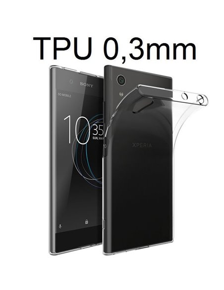 CUSTODIA per SONY XPERIA XA1 PLUS IN GEL TPU SILICONE ULTRA SLIM 0,3mm TRASPARENTE