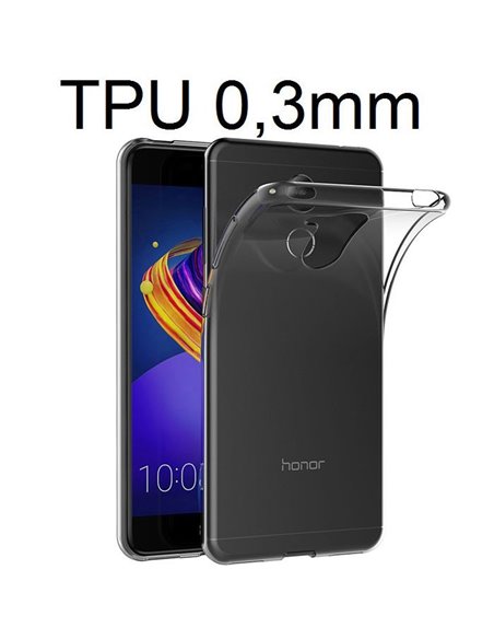 CUSTODIA per HUAWEI HONOR 6C PRO, HONOR V9 PLAY IN GEL TPU SILICONE ULTRA SLIM 0,3mm TRASPARENTE