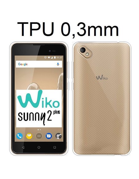 CUSTODIA per WIKO SUNNY 2 PLUS IN GEL TPU SILICONE ULTRA SLIM 0,3mm TRASPARENTE