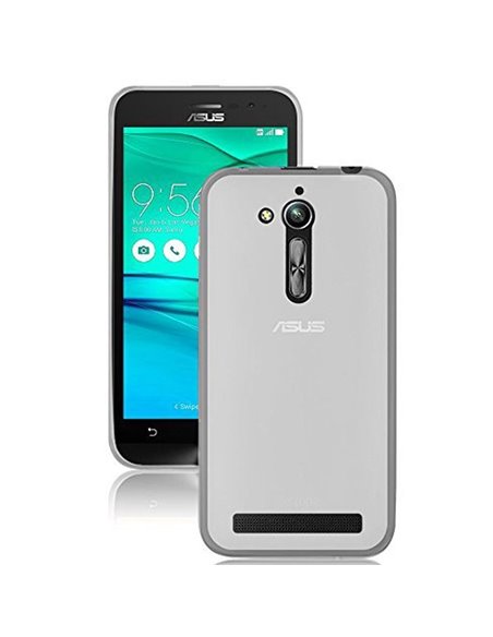 CUSTODIA per ASUS ZENFONE GO ZB500KL, ZB500KG - 5' POLLICI IN GEL TPU SILICONE COLORE BIANCO TRASPARENTE