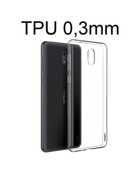 CUSTODIA per NOKIA 2 IN GEL TPU SILICONE ULTRA SLIM 0,3mm TRASPARENTE