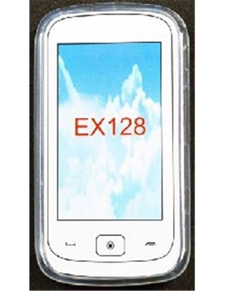 CUSTODIA GEL TPU SILICONE SEMI-RIGIDA per MOTOROLA EX128 COLORE BIANCO