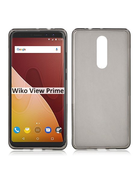 CUSTODIA per WIKO VIEW PRIME IN GEL TPU SILICONE COLORE NERO TRASPARENTE