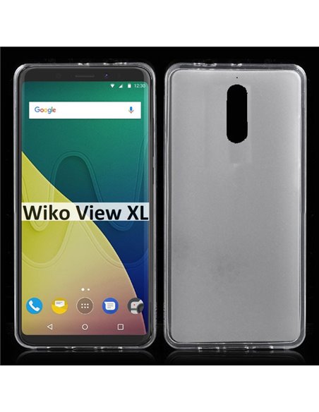 CUSTODIA per WIKO VIEW XL IN GEL TPU SILICONE COLORE BIANCO TRASPARENTE