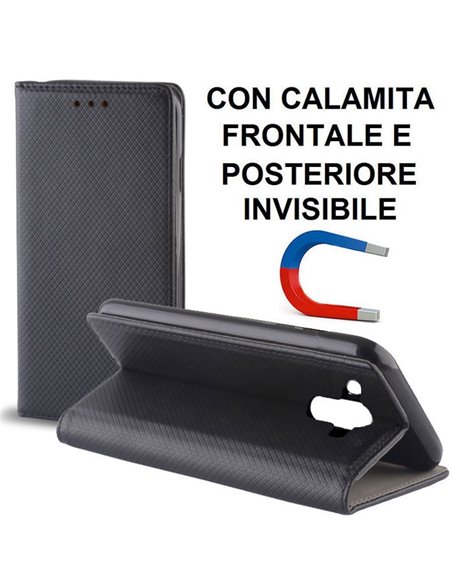 CUSTODIA per HUAWEI MATE 10 PRO - FLIP ORIZZONTALE con CHIUSURA MAGNETICA INVISIBILE, STAND ED INTERNO IN TPU NERO