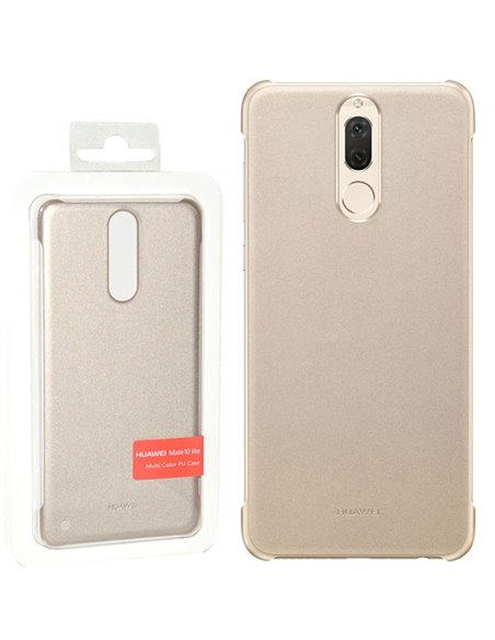 CUSTODIA ORIGINALE per HUAWEI MATE 10 LITE - BACK CASE POSTERIORE RIGIDA COLORE ORO BLISTER