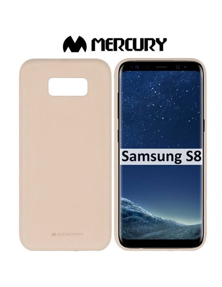 CUSTODIA per SAMSUNG SM-G950 GALAXY S8 IN GEL TPU SILICONE COLORE SABBIA ALTA QUALITA' MERCURY SOFT BLISTER