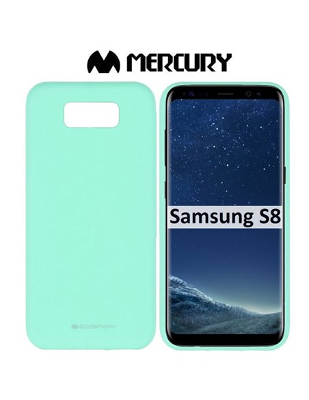 CUSTODIA per SAMSUNG SM-G950 GALAXY S8 IN GEL TPU SILICONE COLORE VERDE ACQUA ALTA QUALITA' MERCURY SOFT BLISTER