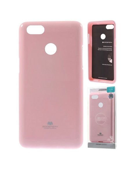 CUSTODIA per HUAWEI Y6 PRO 2017, P9 LITE MINI, NOVA LITE 2017 IN GEL TPU SILICONE COLORE ROSA LUCIDO CON GLITTER ALTA QUALITA'