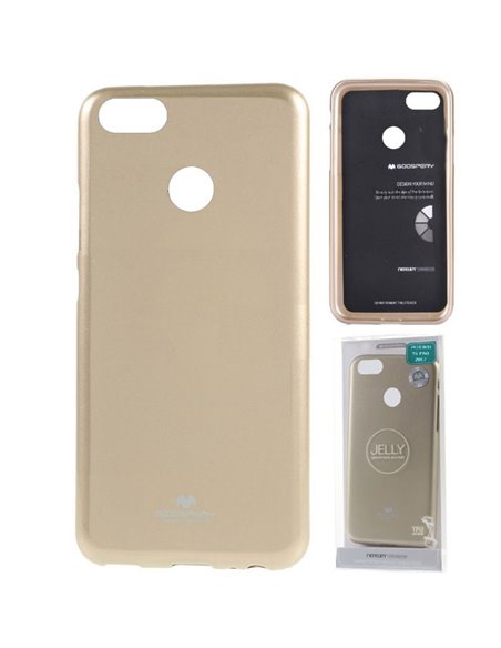 CUSTODIA per HUAWEI Y6 PRO 2017, P9 LITE MINI, NOVA LITE 2017 IN GEL TPU SILICONE COLORE ORO LUCIDO CON GLITTER ALTA QUALITA'