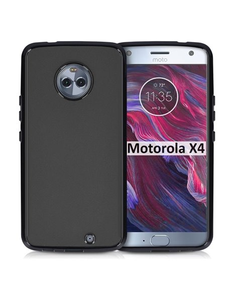 CUSTODIA per MOTOROLA MOTO X4, MOTO X (4Âª generazione) IN GEL TPU SILICONE COLORE NERO