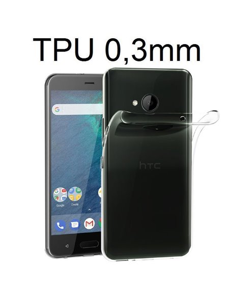 CUSTODIA per HTC U11 LIFE IN GEL TPU SILICONE ULTRA SLIM 0,3mm TRASPARENTE