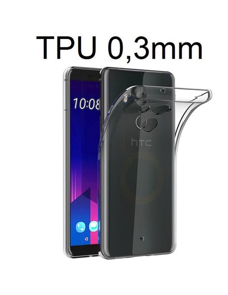 CUSTODIA per HTC U11 PLUS, U11 PLUS DUAL SIM IN GEL TPU SILICONE ULTRA SLIM 0,3mm TRASPARENTE