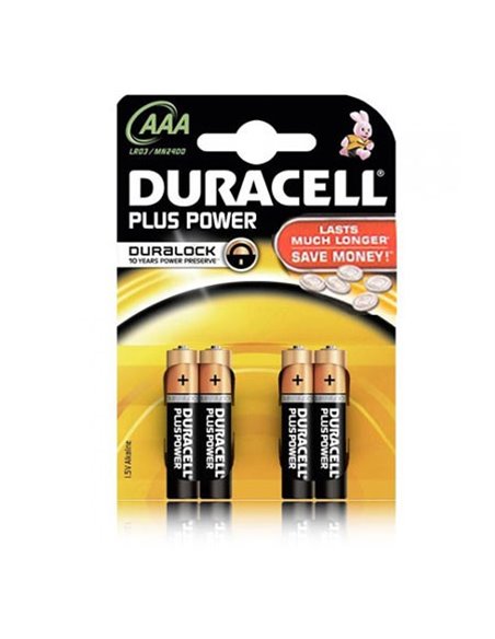 BATTERIE MINISTILO AAA LR03 1,5V MN2400 BLISTER 4 PEZZI DURACELL