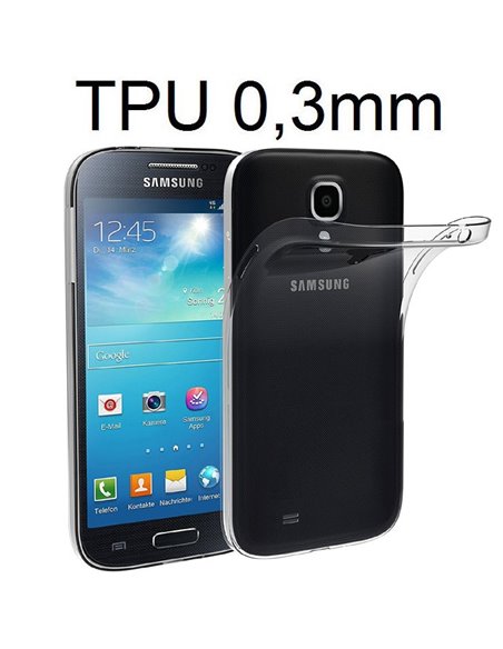 CUSTODIA per SAMSUNG I9190 GALAXY S4 MINI, I9192, I9195 IN GEL TPU SILICONE ULTRA SLIM 0,3mm TRASPARENTE