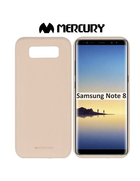 CUSTODIA per SAMSUNG GALAXY NOTE 8 (SM-N950) IN GEL TPU SILICONE COLORE SABBIA ALTA QUALITA' MERCURY SOFT BLISTER