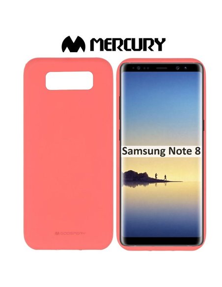 CUSTODIA per SAMSUNG GALAXY NOTE 8 (SM-N950) IN GEL TPU SILICONE COLORE ROSA ALTA QUALITA' MERCURY SOFT BLISTER