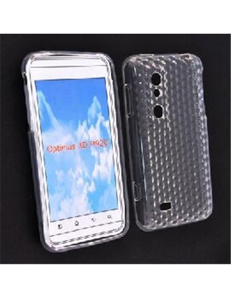 CUSTODIA GEL TPU SILICONE SEMI-RIGIDA per LG P920 Optimus 3D COLORE BIANCO