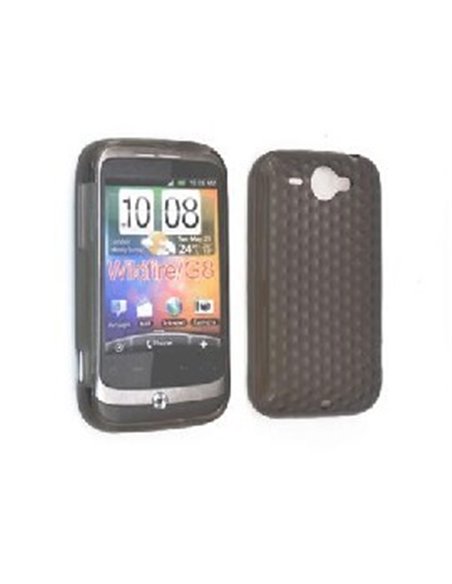 CUSTODIA GEL TPU SILICONE SEMI-RIGIDA per HTC Wildfire, G8 COLORE NERO