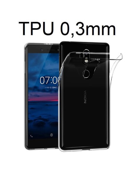 CUSTODIA per NOKIA 7, NOKIA 7 DUAL SIM IN GEL TPU SILICONE ULTRA SLIM 0,3mm TRASPARENTE