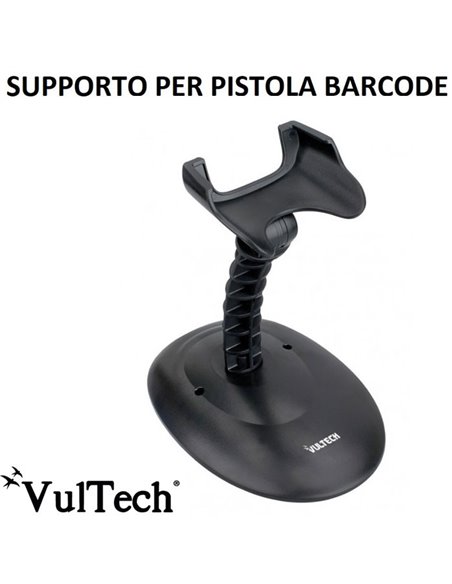 SUPPORTO BASE DA BANCONE PER PISTOLA BARCODE BC-01 COLORE NERO SB-01 VULTECH BLISTER