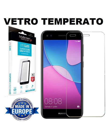 PELLICOLA per HUAWEI Y6 PRO 2017, P9 LITE MINI, NOVA LITE 2017 - PROTEGGI DISPLAY IN VETRO TEMPERATO 9H 0,33mm MYSCREEN LITE BLI