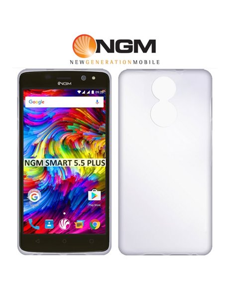 CUSTODIA ORIGINALE per NGM YOU COLOR SMART 5.5 PLUS 32GB IN GEL TPU SILICONE TRASPARENTE BULK