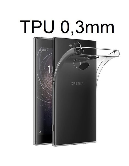 CUSTODIA per SONY XPERIA XA2 IN GEL TPU SILICONE ULTRA SLIM 0,3mm TRASPARENTE