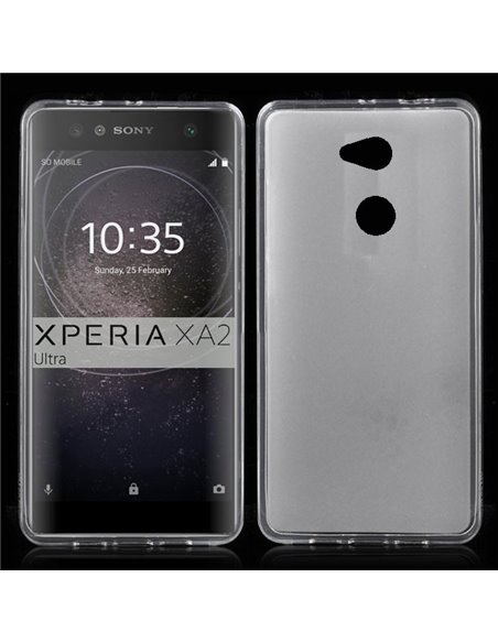 CUSTODIA per SONY XPERIA XA2 ULTRA IN GEL TPU SILICONE COLORE BIANCO TRASPARENTE