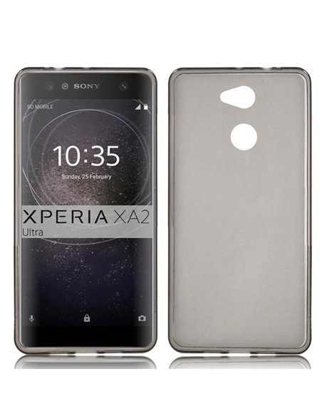 CUSTODIA per SONY XPERIA XA2 ULTRA IN GEL TPU SILICONE COLORE NERO TRASPARENTE