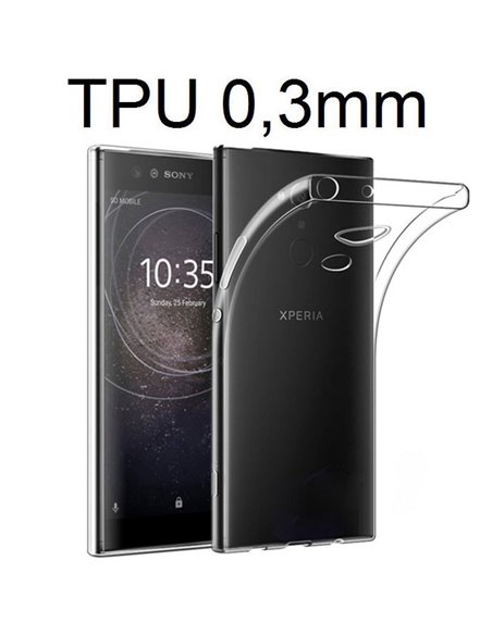 CUSTODIA per SONY XPERIA L2 IN GEL TPU SILICONE ULTRA SLIM 0,3mm TRASPARENTE