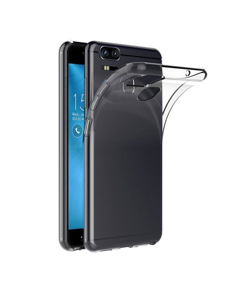 CUSTODIA per ASUS ZENFONE 3 ZOOM (ZE553KL) - 5.5' IN GEL TPU SILICONE TRASPARENTE