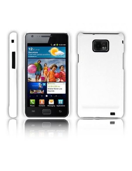 CUSTODIA BACK RIGIDA per SAMSUNG I9100 GALAXY S2, I9105 GALAXY S2 PLUS COLORE BIANCO