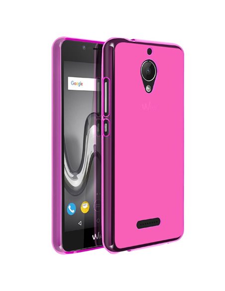 CUSTODIA per WIKO TOMMY 2 PLUS IN GEL TPU SILICONE COLORE ROSA TRASPARENTE