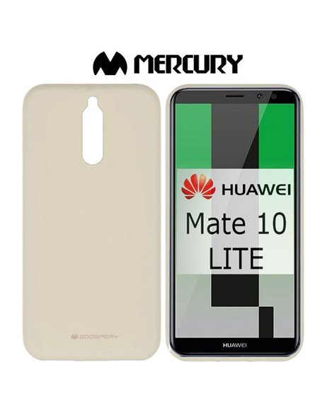 CUSTODIA per HUAWEI MATE 10 LITE IN GEL TPU SILICONE COLORE BEIGE ALTA QUALITA' MERCURY SOFT BLISTER