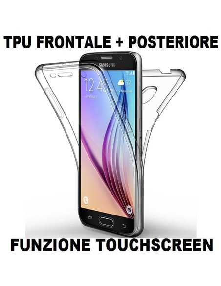 CUSTODIA per SAMSUNG SM-G920 GALAXY S6 IN GEL TPU SILICONE FRONTALE + POSTERIORE ULTRA SLIM 0,3mm TRASPARENTE